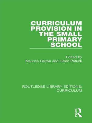 cover image of Curriculum Provision in the Small Primary School